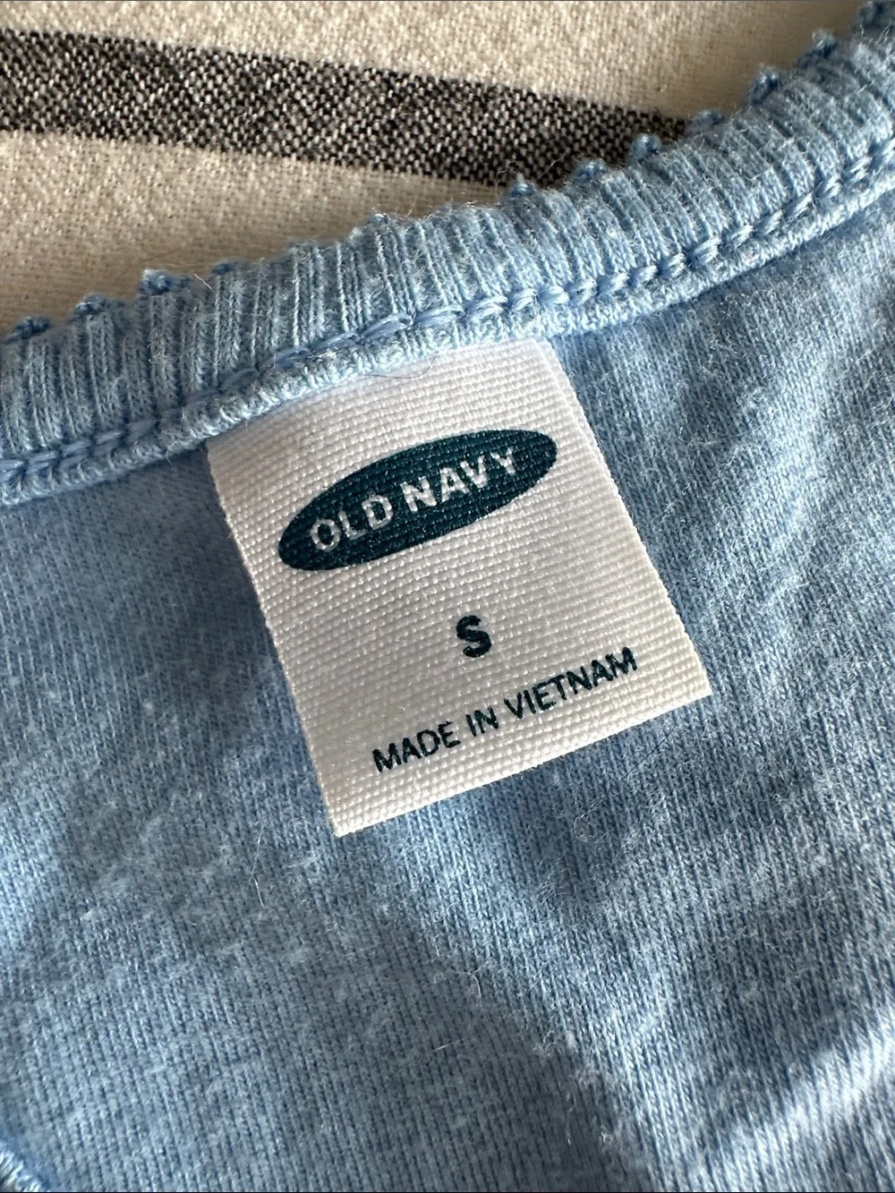 Old Navy Light Blue Ribbed Racerback Tank Top - Picture 2 of 4